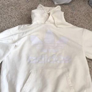 Cream colored adidas hoodie